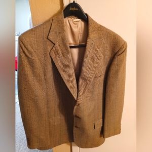 Tailor Made Bespoke Sport Coat Pinstriped Tweed in 100% wool